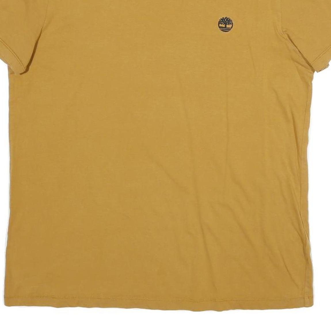 TIMBERLAND Mens Mustard Yellow Classic T-Shirt M Short Sleeve Crew Neck Cotton