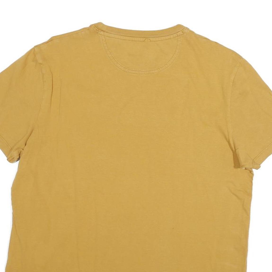 TIMBERLAND Mens Mustard Yellow Classic T-Shirt M Short Sleeve Crew Neck Cotton
