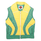 WHITE STAG Womens Yellow & Green Down Quilted Jacket M Outdoor Zip Close