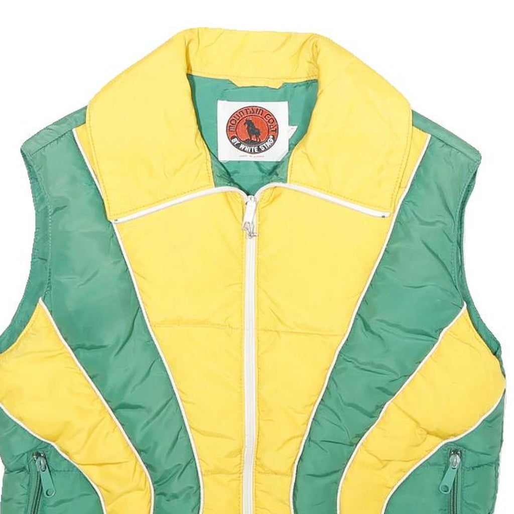 WHITE STAG Womens Yellow & Green Down Quilted Jacket M Outdoor Zip Close