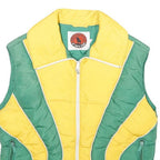 WHITE STAG Womens Yellow & Green Down Quilted Jacket M Outdoor Zip Close
