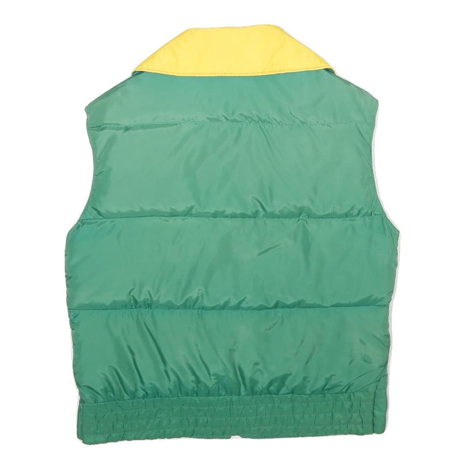 WHITE STAG Womens Yellow & Green Down Quilted Jacket M Outdoor Zip Close