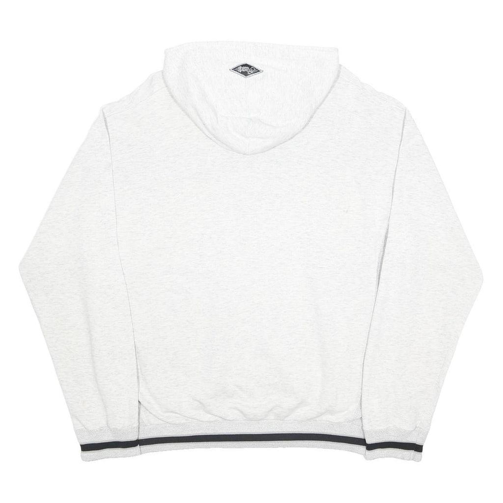 ASICS Mens White Zip Up Hoodie L Cotton Blend Casual Sportswear