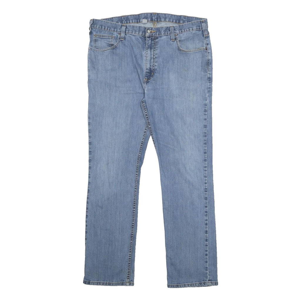 CARHARTT Mens Jeans Blue Relaxed Straight Denim Medium W38 L32 Zip Closure