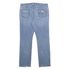 CARHARTT Mens Jeans Blue Relaxed Straight Denim Medium W38 L32 Zip Closure