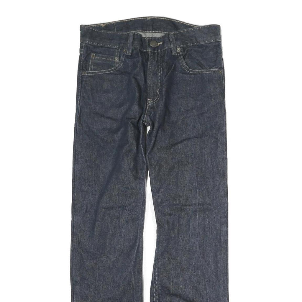 LEVI'S 505 Mens Jeans Blue Regular Straight Denim Raw W27 L27 Classic Fit Zip