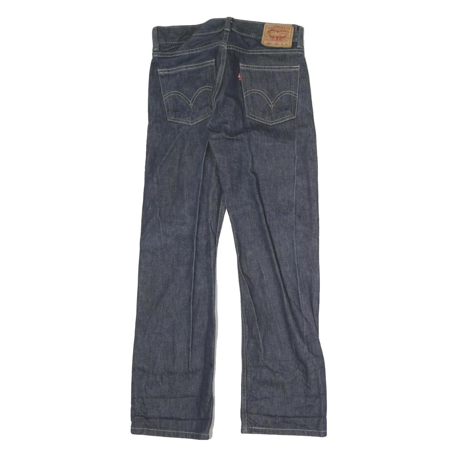 LEVI'S 505 Mens Jeans Blue Regular Straight Denim Raw W27 L27 Classic Fit Zip