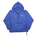 PORT AUTHORITY Mens Blue Hooded Zip Jacket XL Polyester Blend Plain Lightweight