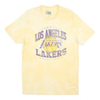 NBA Mens Yellow Los Angeles Lakers Graphic T-Shirt L Short Sleeve Crew Neck
