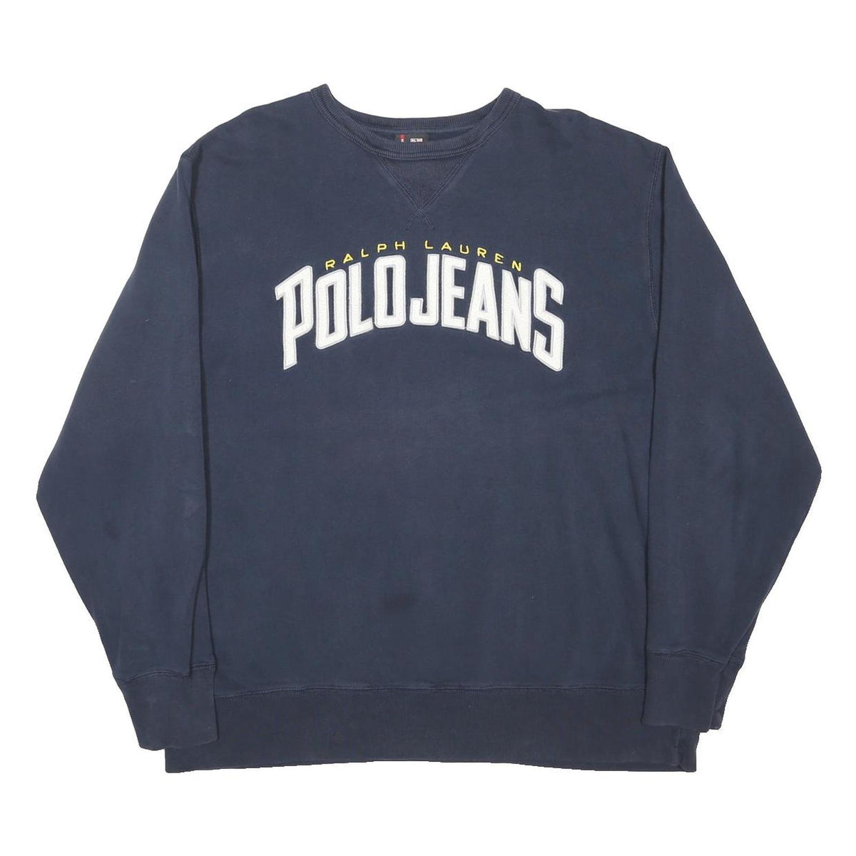 RALPH LAUREN POLO JEANS COMPANY Mens Navy Blue Crew Neck XL Sweatshirt Cotton