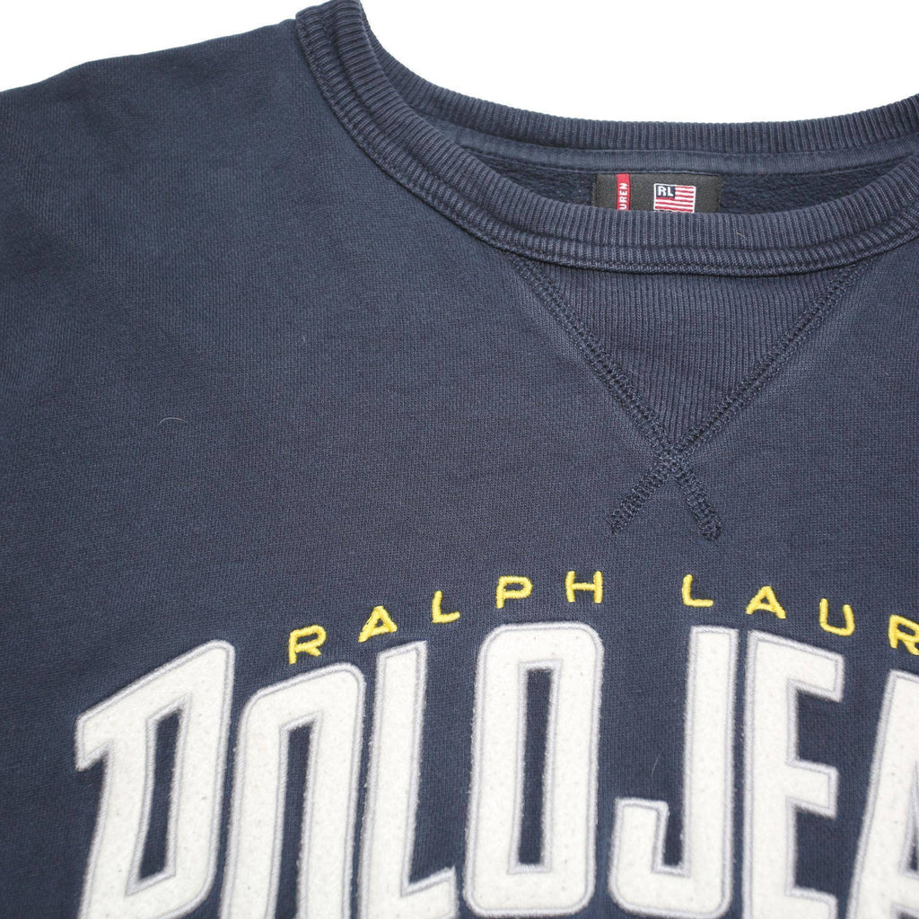 RALPH LAUREN POLO JEANS COMPANY Mens Navy Blue Crew Neck XL Sweatshirt Cotton