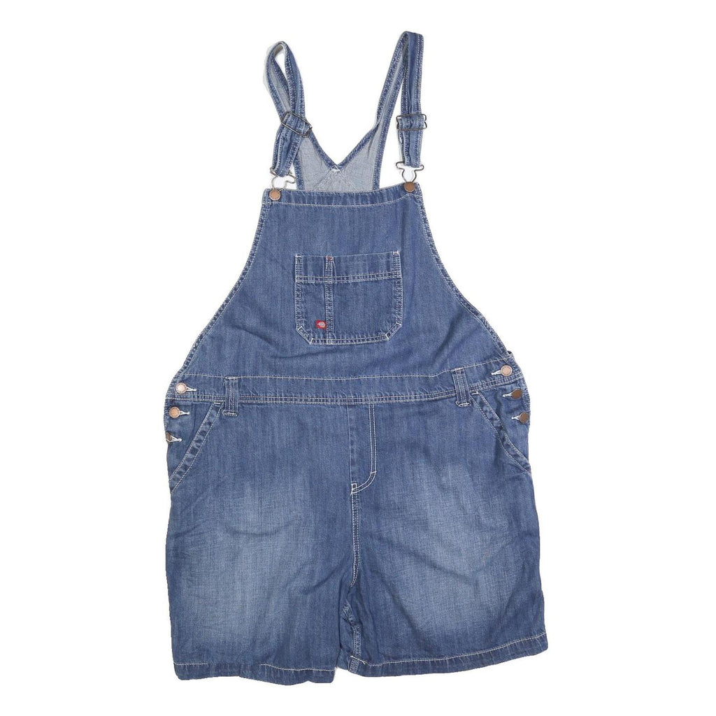 DICKIES Womens Blue Denim Cotton Blend Relaxed Dungarees XL W42 L6 Casual