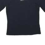 WHISTLES Womens Black Bardot Top Short Sleeve Square Neck XS Fashion