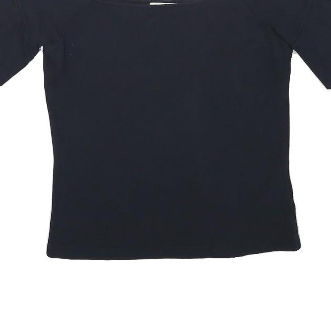 WHISTLES Womens Black Bardot Top Short Sleeve Square Neck XS Fashion