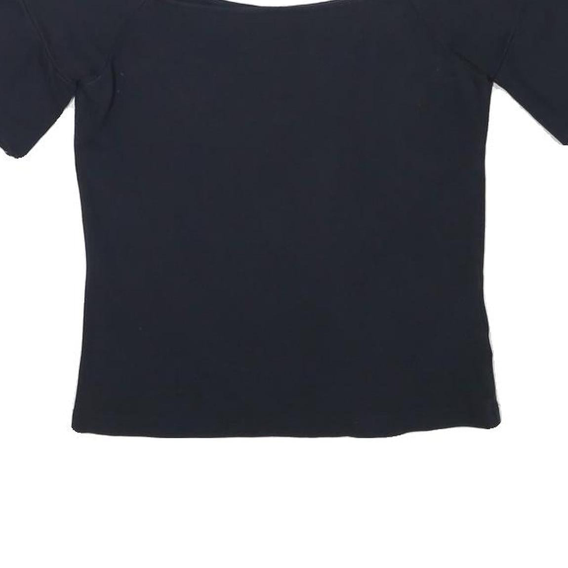 WHISTLES Womens Black Bardot Top Short Sleeve Square Neck XS Fashion