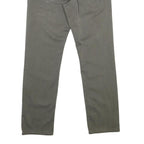 GAS Mens Regular Fit Grey Cotton Blend Zip Trousers W33 L29 Casual Comfort