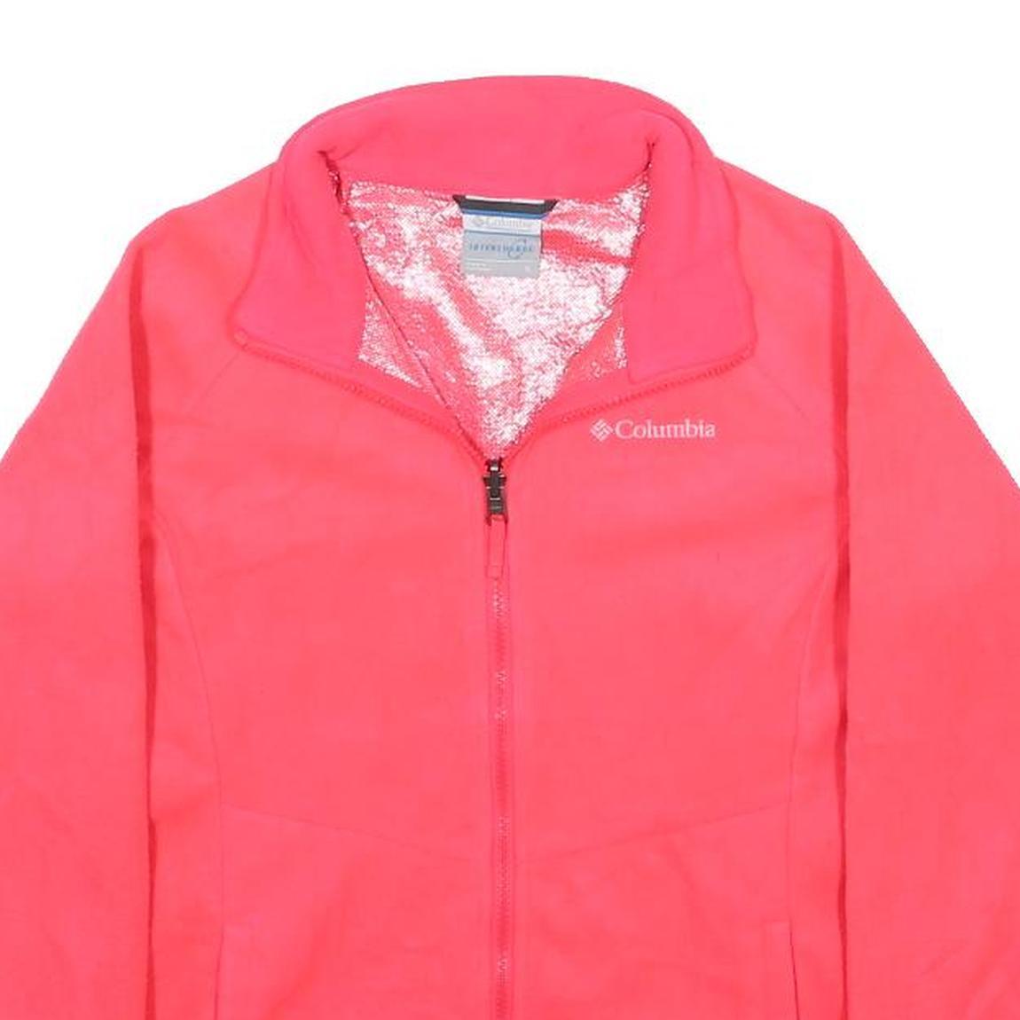 COLUMBIA Womens Pink Jacket L Polyester Plain Zip Outdoor Activewear