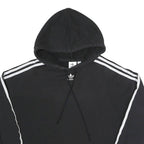 ADIDAS Womens Black Crop Hoodie UK 6 Cotton Blend Casual Sportswear