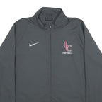 NIKE Mens Grey LC Football Track Jacket XL Polyester Zip Plain Casual Sportswear