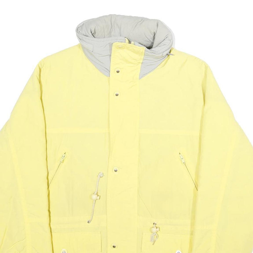 ASPEN Mens Yellow Nylon Outdoor Jacket S Zip Plain Lightweight