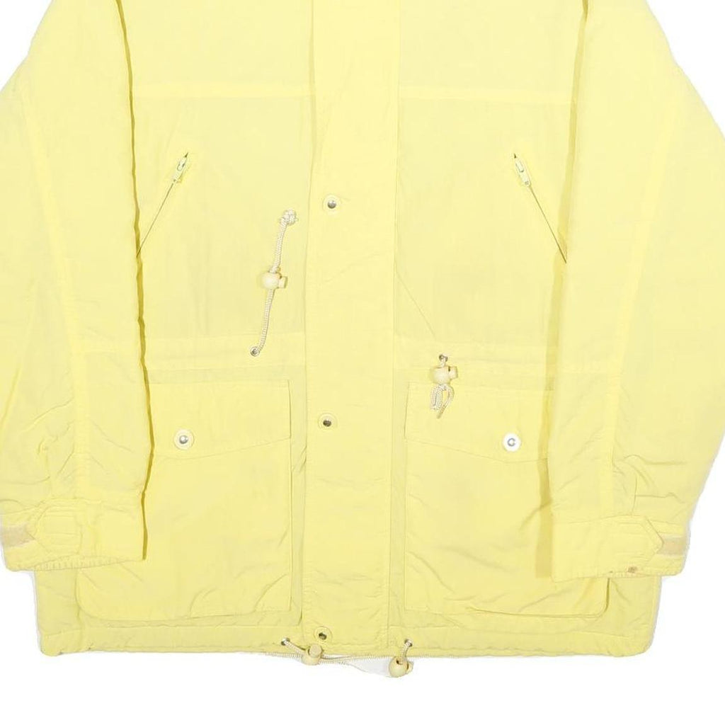 ASPEN Mens Yellow Nylon Outdoor Jacket S Zip Plain Lightweight