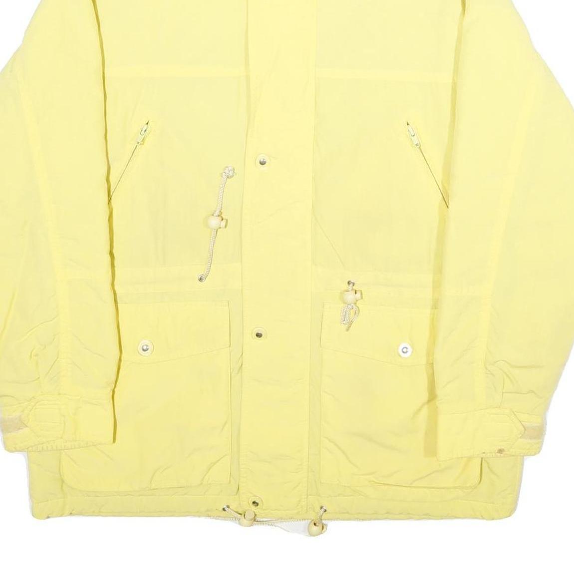 ASPEN Mens Yellow Nylon Outdoor Jacket S Zip Plain Lightweight