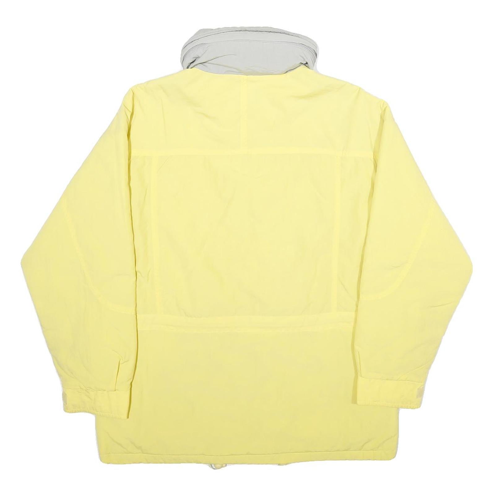 ASPEN Mens Yellow Nylon Outdoor Jacket S Zip Plain Lightweight