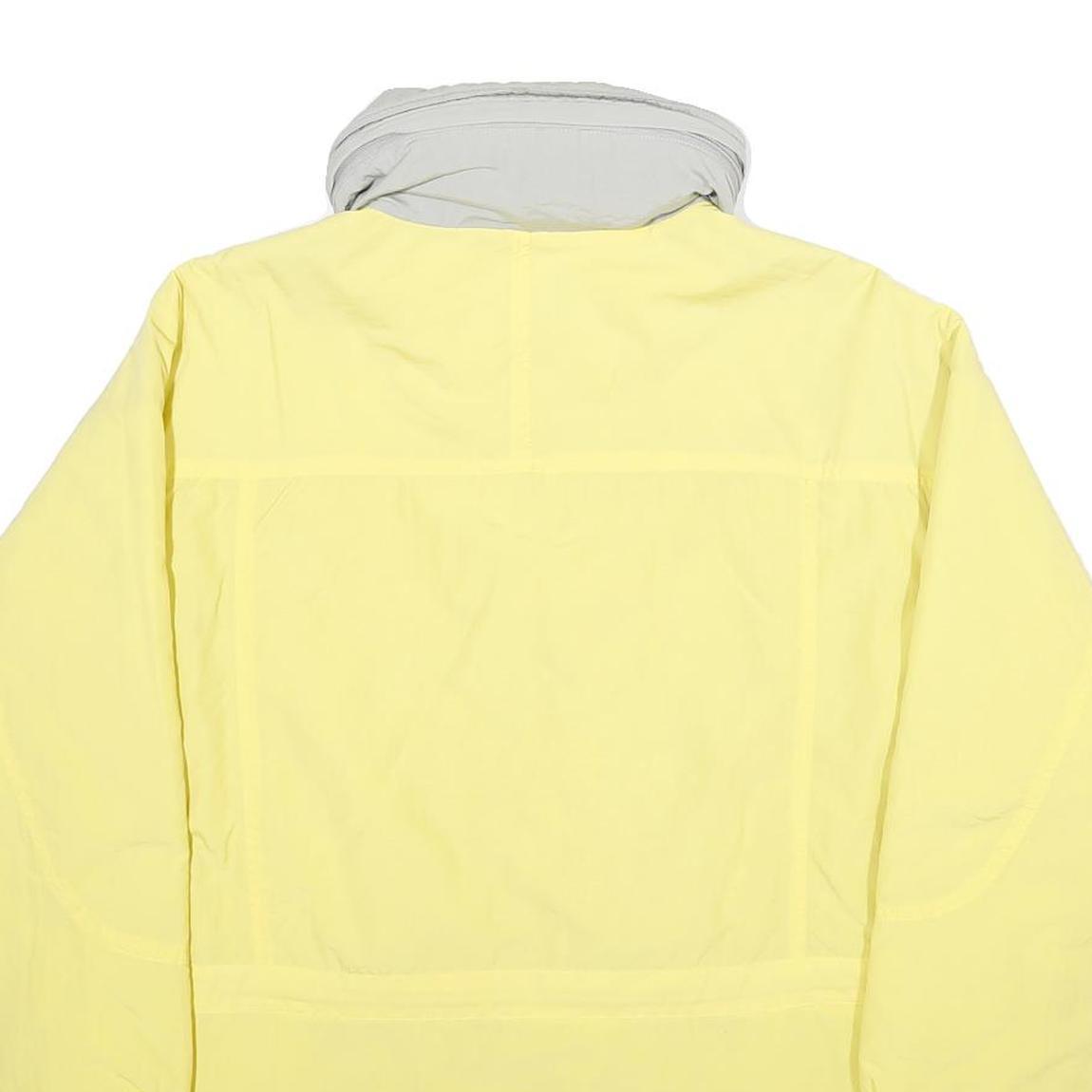 ASPEN Mens Yellow Nylon Outdoor Jacket S Zip Plain Lightweight