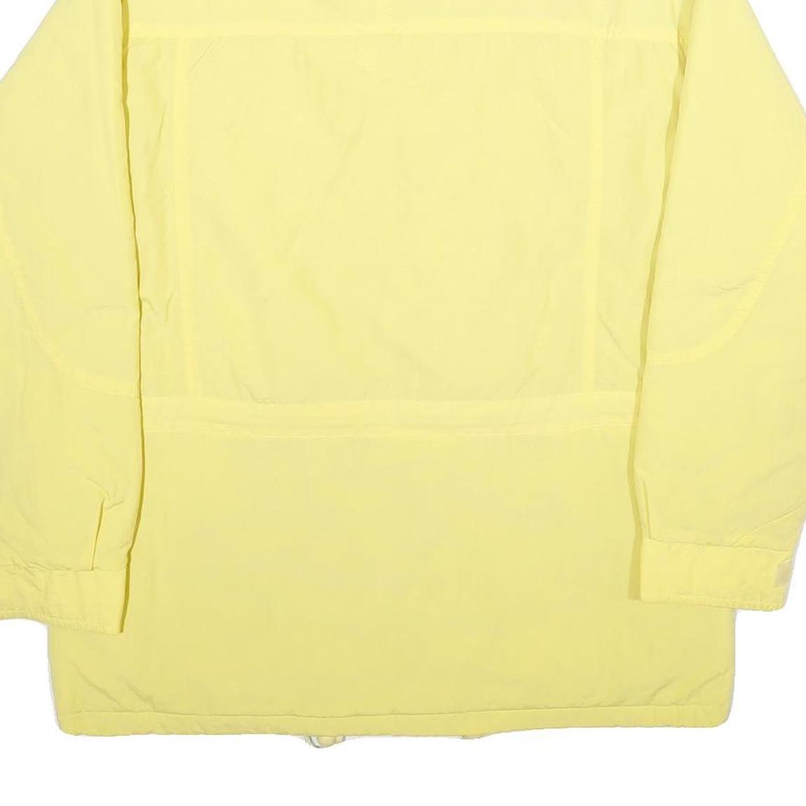 ASPEN Mens Yellow Nylon Outdoor Jacket S Zip Plain Lightweight