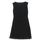 ESPIRIT Womens Black Sleeveless Day Polyester Plain Midi Dress L Casual Elegant