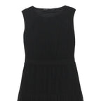 ESPIRIT Womens Black Sleeveless Day Polyester Plain Midi Dress L Casual Elegant