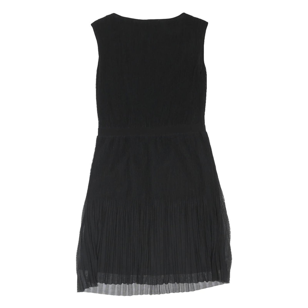 ESPIRIT Womens Black Sleeveless Day Polyester Plain Midi Dress L Casual Elegant