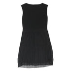 ESPIRIT Womens Black Sleeveless Day Polyester Plain Midi Dress L Casual Elegant