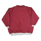 Womens Red Polyester Blend Button Jacket L Plain Casual Lightweight