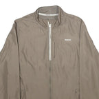 REEBOK Womens Beige Jacket UK 12 Polyester Zip Plain Lightweight Sportswear