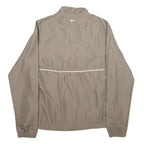 REEBOK Womens Beige Jacket UK 12 Polyester Zip Plain Lightweight Sportswear