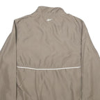 REEBOK Womens Beige Jacket UK 12 Polyester Zip Plain Lightweight Sportswear