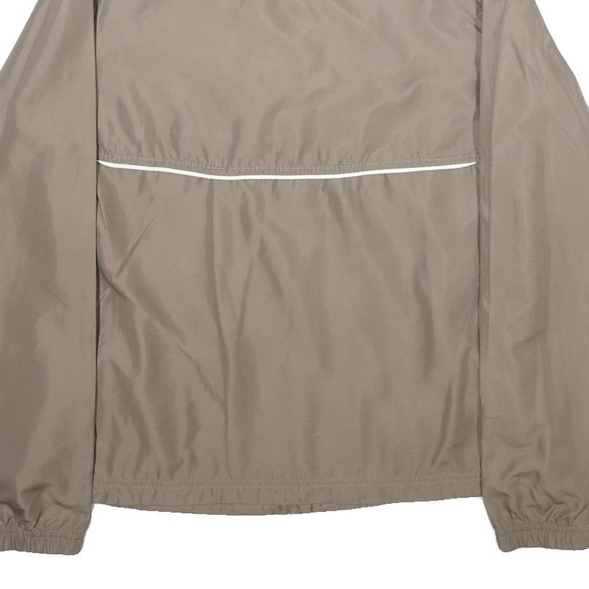 REEBOK Womens Beige Jacket UK 12 Polyester Zip Plain Lightweight Sportswear