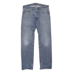 LEVI'S Mens Jeans Blue Regular Straight Denim Medium W34 L32 Button Cotton Blend