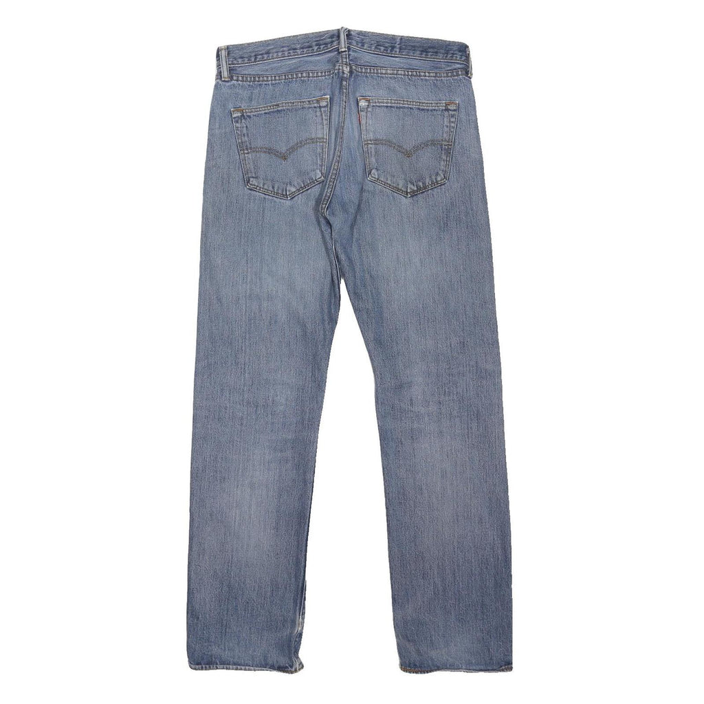 LEVI'S Mens Jeans Blue Regular Straight Denim Medium W34 L32 Button Cotton Blend