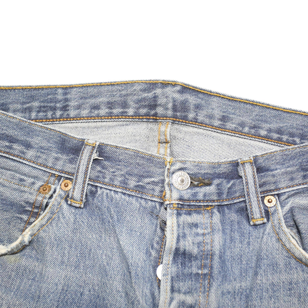 LEVI'S Mens Jeans Blue Regular Straight Denim Medium W34 L32 Button Cotton Blend