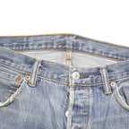 LEVI'S Mens Jeans Blue Regular Straight Denim Medium W34 L32 Button Cotton Blend