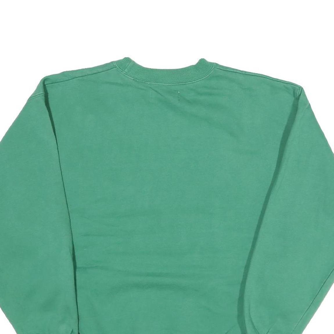 COCA COLA Mens Green & White Crew Neck S Sweatshirt Logo Cotton Blend Pullover