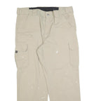 DICKIES Mens Relaxed Beige Workwear Cargo Trousers W38 L32 Durable Zip Closure