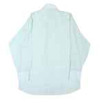 PANHANDLE Mens Light Blue & Cream Check Shirt M Western Slim Fit Button Pocket