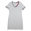 TOMMY HILFIGER Womens Grey Mini Dress Cotton Blend Plain Short Sleeve Size M