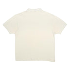 CHAMPION Womens White Polo Shirt XL Cotton Short Sleeve Basic Logo Embroidered