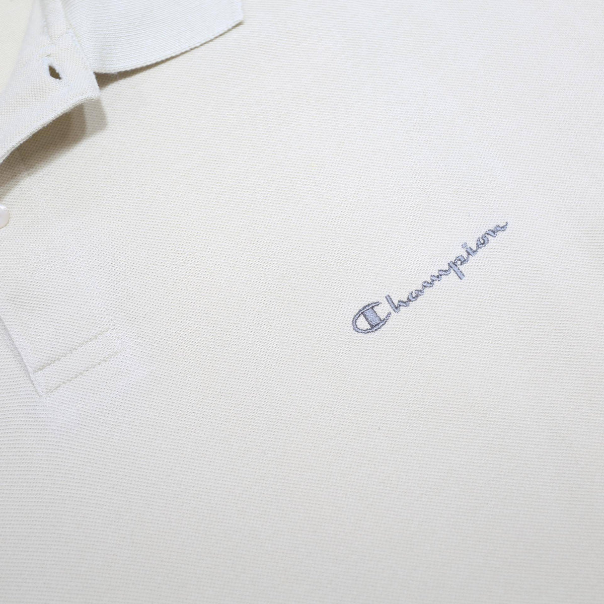 CHAMPION Womens White Polo Shirt XL Cotton Short Sleeve Basic Logo Embroidered