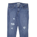 LEVI'S Womens Slim Blue Denim Light W31 L26 Distressed Cotton Blend Zip Jeans