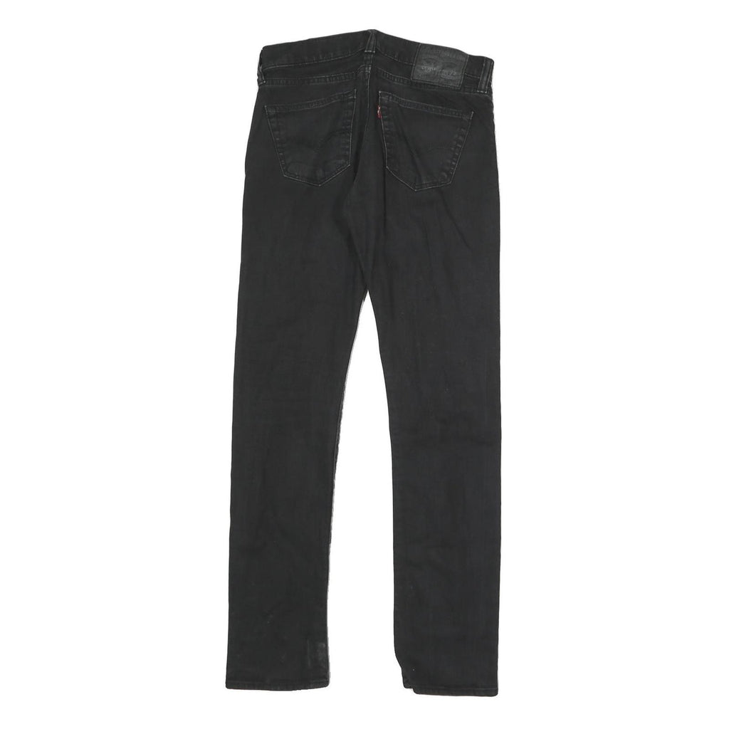 LEVI'S Mens Black Slim Slim Straight Denim Jeans W28 L29 Classic Cotton Blend